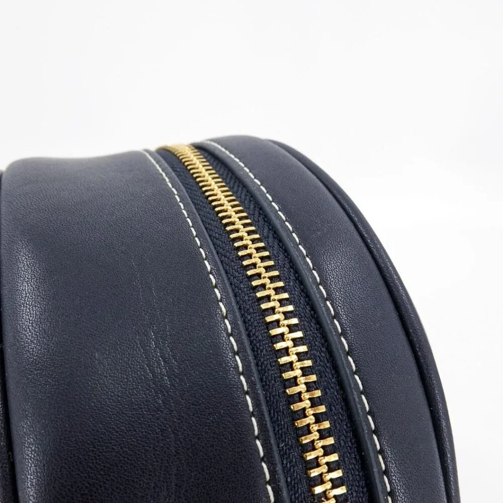 Tory Burch T Monogram Jacquard Moon Crossbody Bag Blue